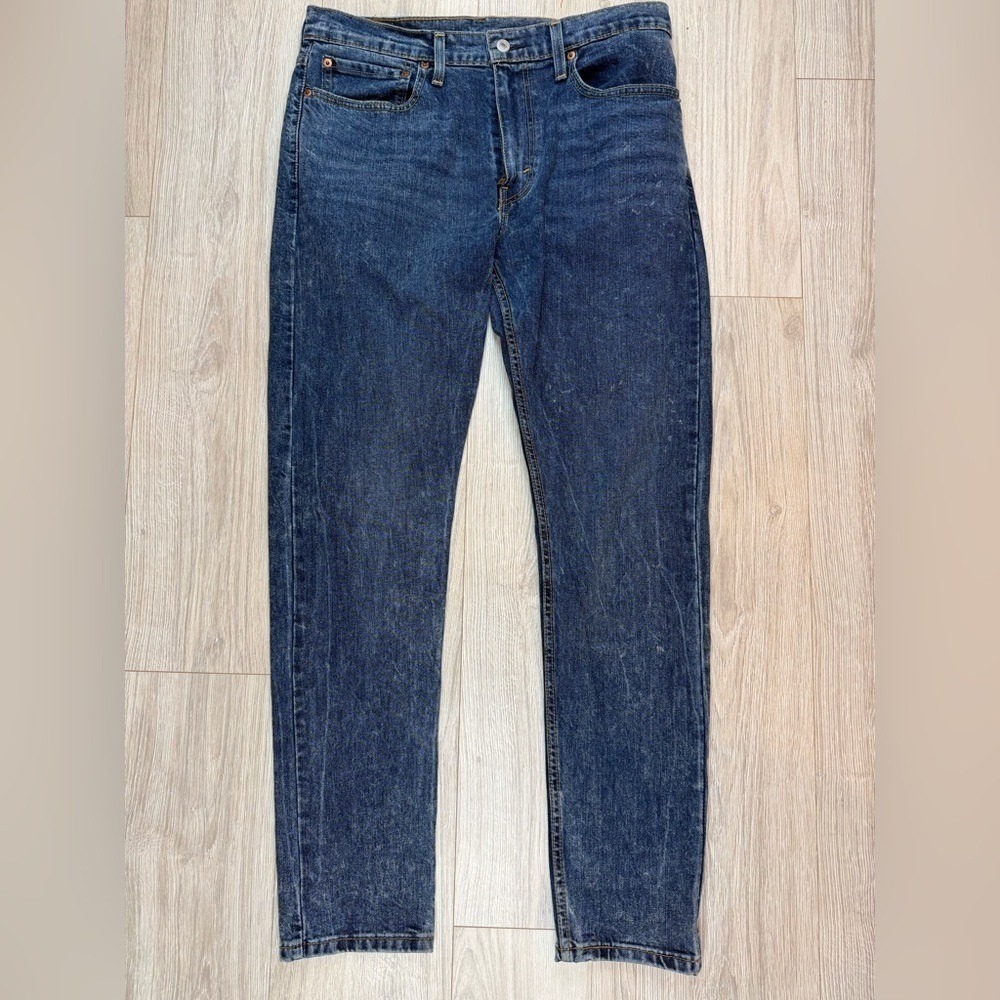 Levis 512 Sin City Slim Taper Mens Jeans 34x32 Dark Wash Blue Denim‎ 28833-0285